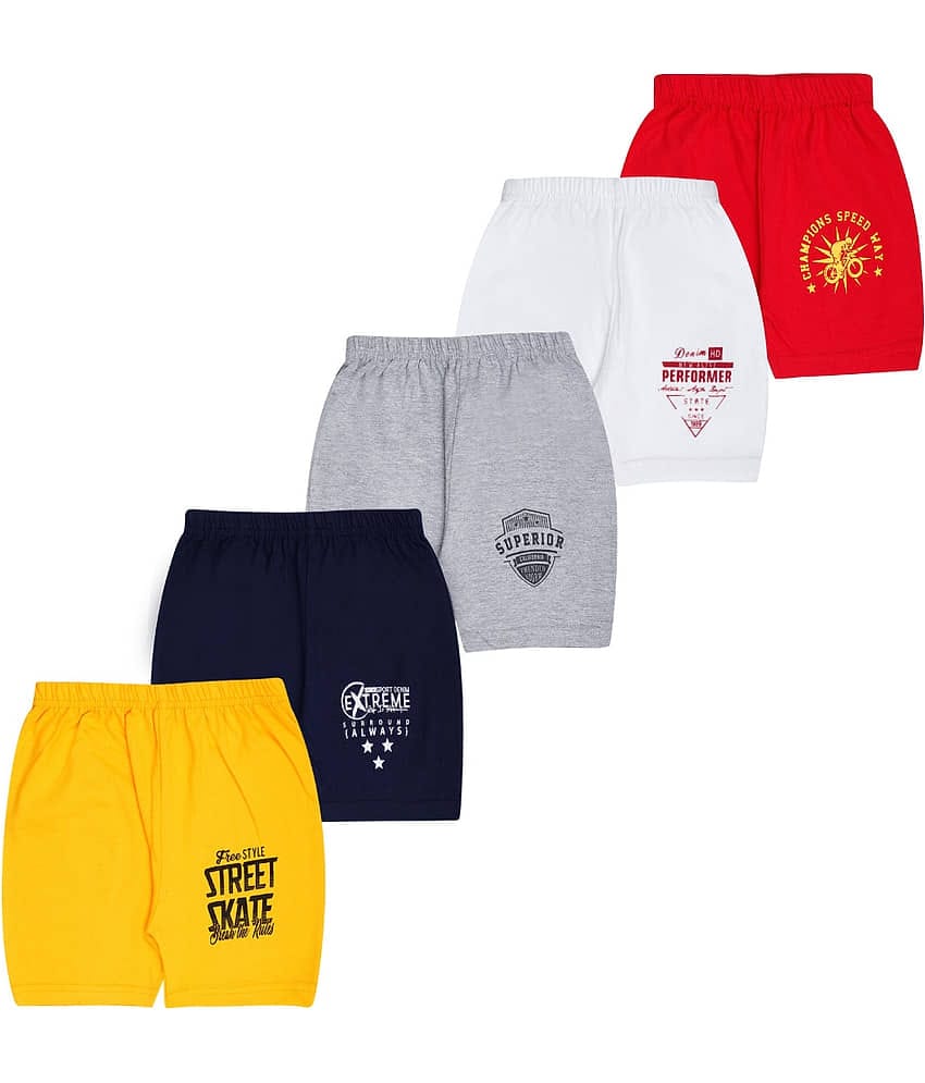 kukke Pack of 4 Cotton Shorts For Boys ( Multicolor )