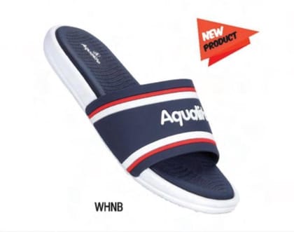 AQL Neo 255 White Navy Blue G No 9 Mens Slides