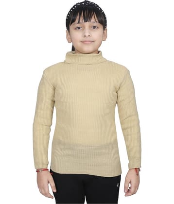 IndiWeaves Pack of 1 Girls Wollen Pullover ( Beige )