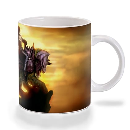 Multicolor He Man And Tiger Armor In The Shadows Ceramic Mug