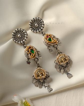 Gold Polish Silver Earrings CHE1734