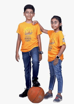 KUCHU Unisex Tshirt | Made of Super Combed Cotton-Modal Natural Fiber Better Than 100% Cotton| Soft & Breathable Fabric| Unique Digitally Printed Design |Vibrant Colour | Burger_Day