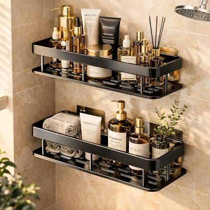 DALUCI Bathroom Shelf Without Drill for Wall