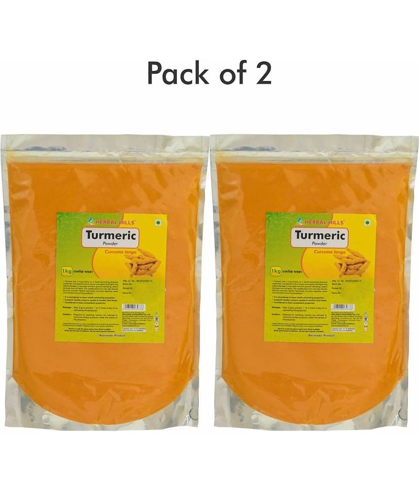 Herbal Hills Turmeric Powder - 1 kg powder - Pack of 2 Powder 1 mg