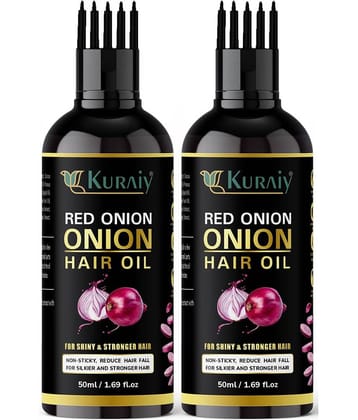 KURAIY ONION All Type of Hair Problem Herbal Anti Dandruff Hair Oil 50 ML Hair Oil PACK OF 2