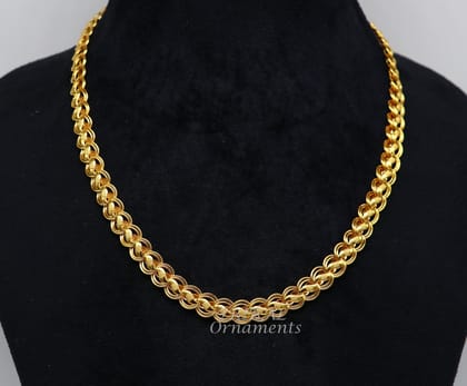 22kt yellow gold customized stylish stunning lotus chain, all sizes gifting necklace, new fancy stylish bracelet men's jewelry CH574-20