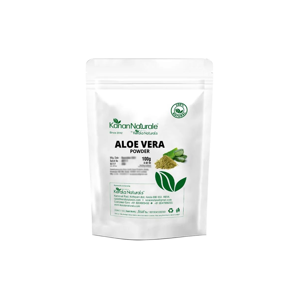 Kanan Naturale Aloe vera Powder 100 gm  by Kerala Naturals