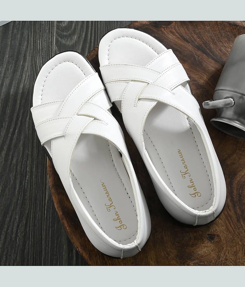 John Karsun - White Men's Sandals
