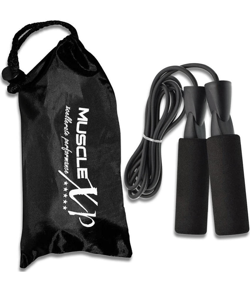 MuscleXP Skipping Rope (Jumping Rope) for Men, Women & Children, Tangle Free Jumping Rope for Kids (Red / Black)