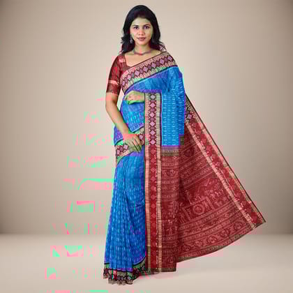 Pasapalli Border Body Bandha Sambalpuri Silk Saree