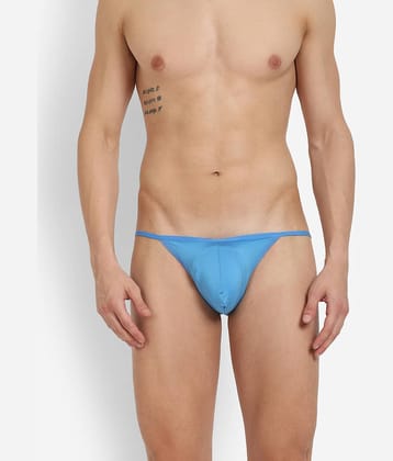 La Intimo Pack of 1 Polyester Bikini For Men's ( Blue )