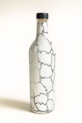 Hand-Painted Decorative Bottle | Recycled Glass Bottle with Tribal Warli Art | Eco-Friendly Home Dcor & Sustainable Gift for Any Occasion