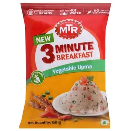 MTR Vegetable Upma 3 Minutes Breakfast 60 Gms