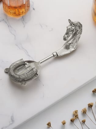 Saddle Sieve Cocktail Strainer-Silver-Silver