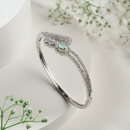 Diva Diamond Bracelet-CZ DIAMOND STONES ALLOY / WHITE MINT
