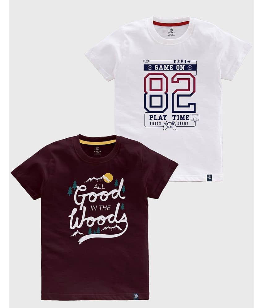 CODEZ Pack of 1 Boys Cotton T-Shirt ( Multicolor )