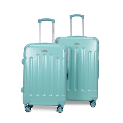AMERICAN TRAVELLER Rockstar Polycarbonate Trolley Bag Set of 2, Hard Shell, TSA Type Lock, 360 degree Spinner Wheels (2, Ice Blue, S,M) AMERICAN TRAVELLER Rockstar Polycarbonate Trolley Bag Set of 2, Hard Shell, TSA Type Lock, 360 degree Spinner Wheels (2, Ice Blue, S,M)