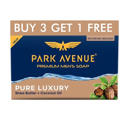 Park Avenue Premium MenS Soap, Shea Butter+ Coconut Oil, 125G (Buy 3 Get 1) Park Avenue Premium MenS Soap, Shea Butter+ Coconut Oil, 125G (Buy 3 Get 1) - 500 g (Pack of 1)