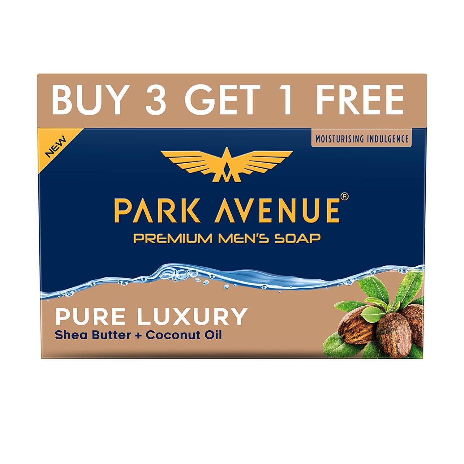 Park Avenue Premium MenS Soap, Shea Butter+ Coconut Oil, 125G (Buy 3 Get 1) Park Avenue Premium MenS Soap, Shea Butter+ Coconut Oil, 125G (Buy 3 Get 1) - 500 g (Pack of 1)
