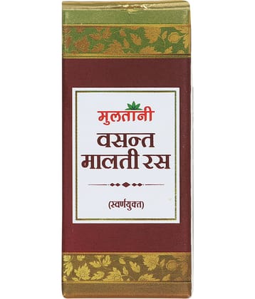 Multani Vasant Malti Ras with Gold used for coughs, colds, fevers, and general weakness - 30tab (Pack of 1)