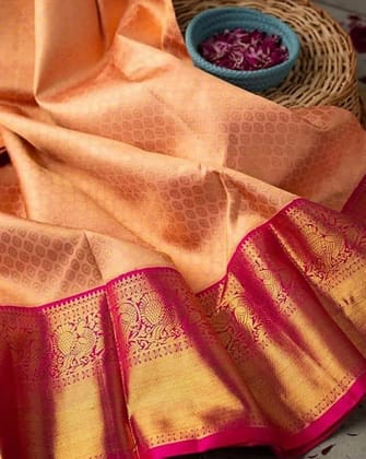 Elegant Banarasi Saree Contrast Border Design