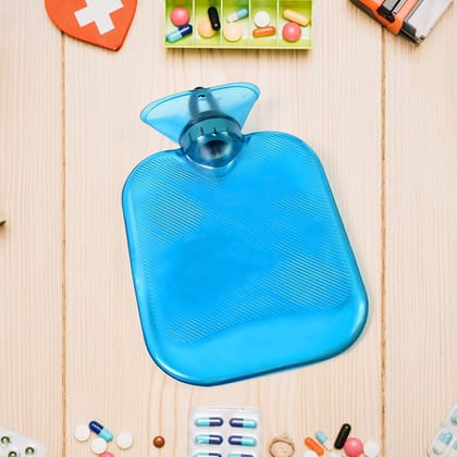 Transparent Personal Care Rubber Hot Water Heating Bag for Pain Relief (Small)