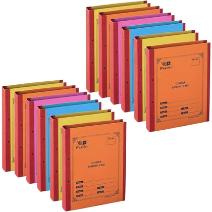 Storite 12 Pack Spring Files File A4 Size Paper Cobra File Document Holder Certificates Holder- Color May Vary (35 x 26 x 3.5 cm)