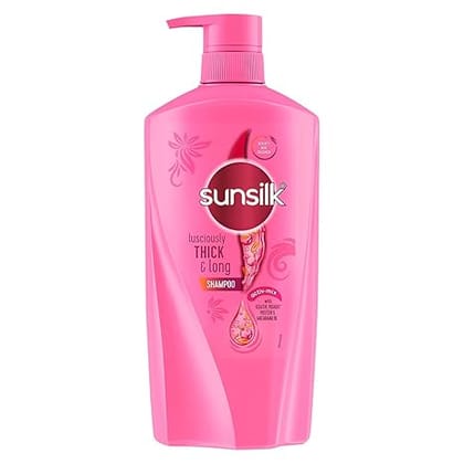 Sunsilk Hair Shampoo - Keratin Yoghurt, Lusciously Thick & Long, 650 Ml