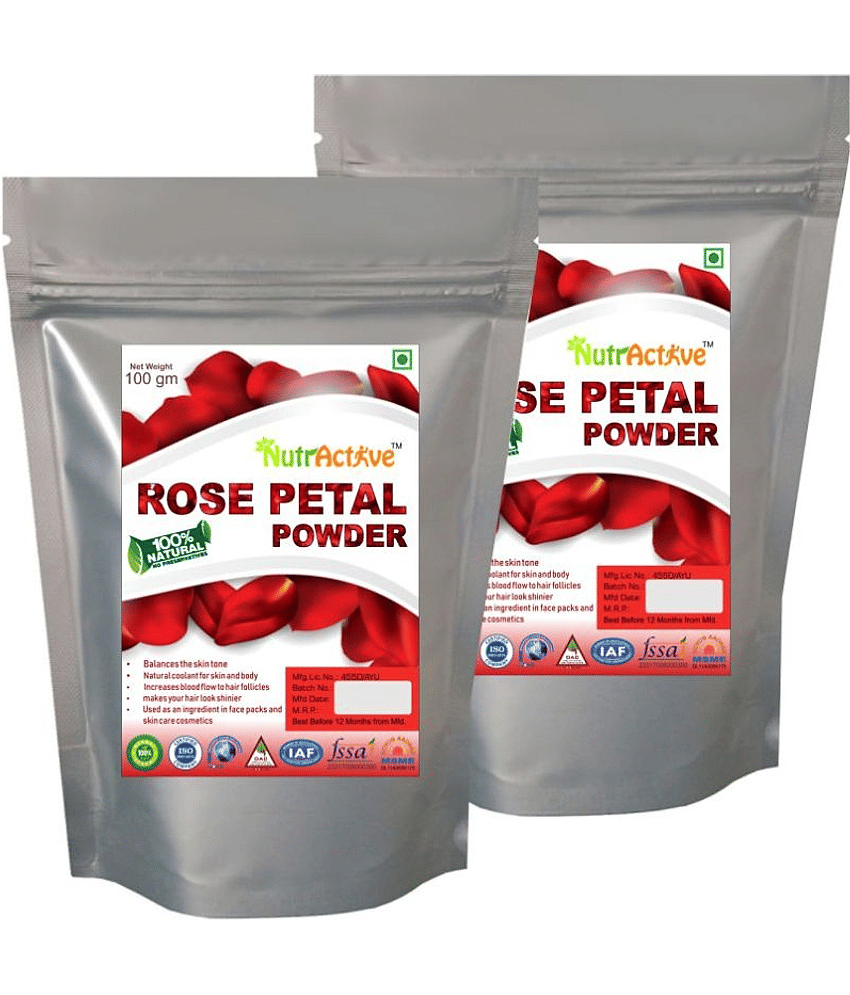 NutrActive Rose Petal | Scrub + Mask 200 gm Pack of 2