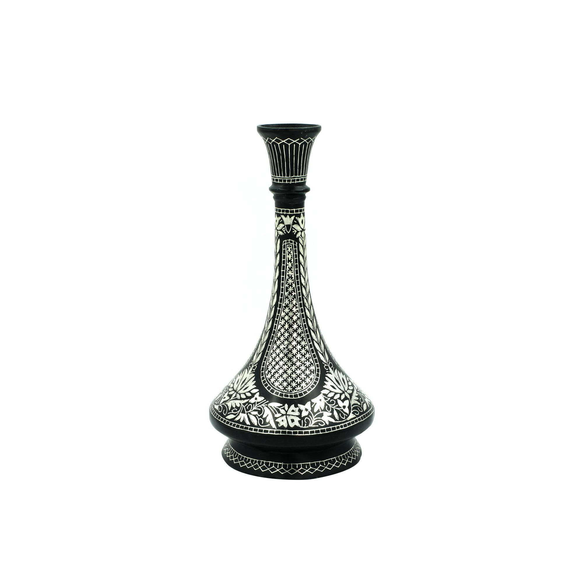 Bidri Shanay Vase Sheet Work Antique (1TMTDCOKA09776)