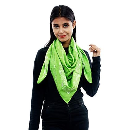 Eri Silk Printed Scarf Yellow