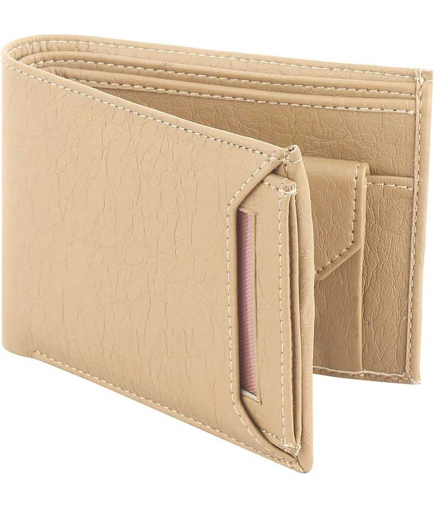 SUNSHOPPING - Beige PU Men's Regular Wallet ( Pack of 1 )