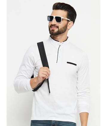 Emerald Pack of 1 Cotton Blend Regular Fit Men's T-Shirt ( White )