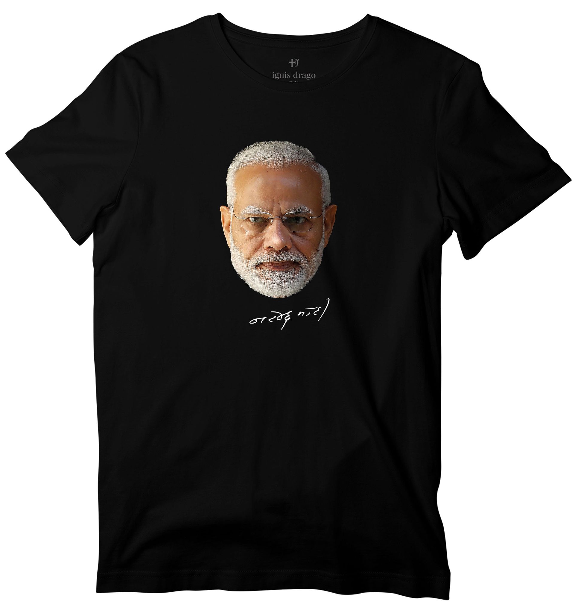 Narendra Modi T-shirt-36 - XS / Black / Face