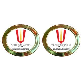 PACK OF 2 PRECIOUS WHITE SANDALWOOD TILAK MADE WITH REAL AND NATURAL WHITE SANDAL