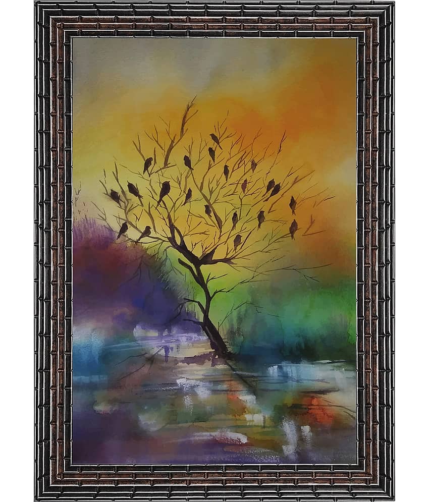 Indianara Abstract Painting With Frame