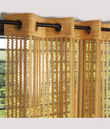 Sai Arpan Solid Transparent Eyelet Curtain 7 ft ( Pack of 1 ) - Multicolor