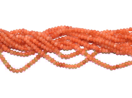 Gemstone Faceted Roundel Agate Loose Beads , 3X4 MM , FDB-017-Per String of Approx 115 PCS / 3X4 MM