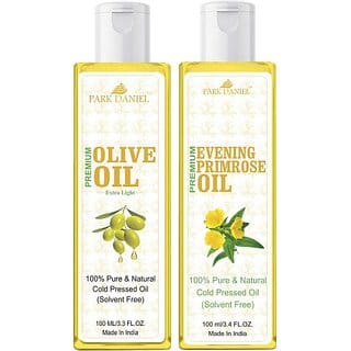 PARK DANIEL Olive Oil &amp; Evening Primrose Oil Combo Pack Of 2 bottle of 100 ml(200 ml) (200 ml)