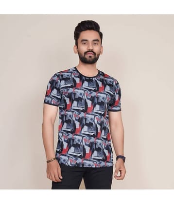happy khajana Pack of 1 Polyester Regular Fit Men's T-Shirt ( Grey Melange )