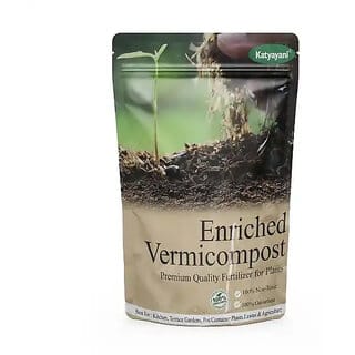 Enriched Vermicompost , Organic Fertilizer Plant Nutrient  - Home Gardens  potting mix 1.9 Kg High Nutritional Content