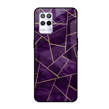 Geometric Purple Glass Case For Realme 9 5G