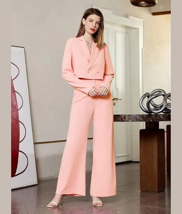 kotty Women Rayon Blend Casual Trousers ( Pink )