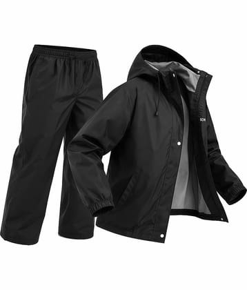 CAMISON Black Polyester Men's Rain Suit Set ( Pack of 1 )