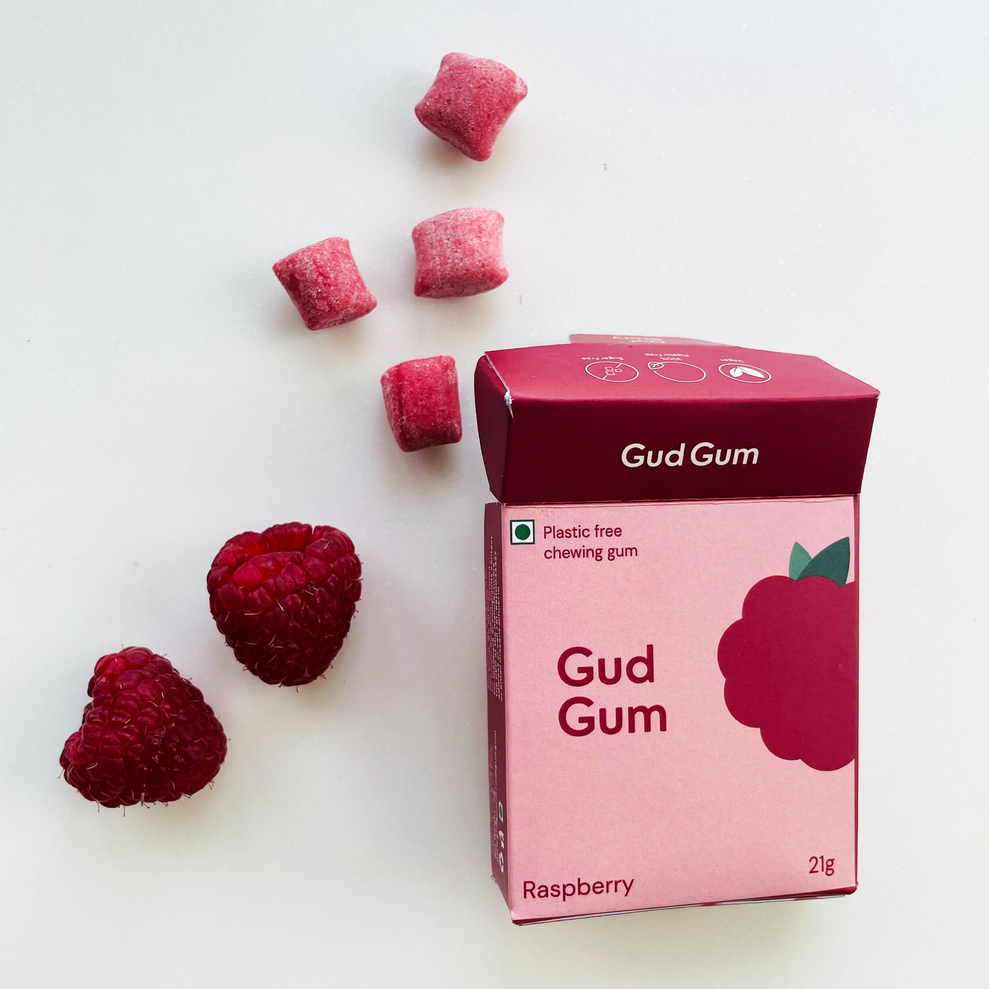 Gud Gum Raspberry, 21 gm