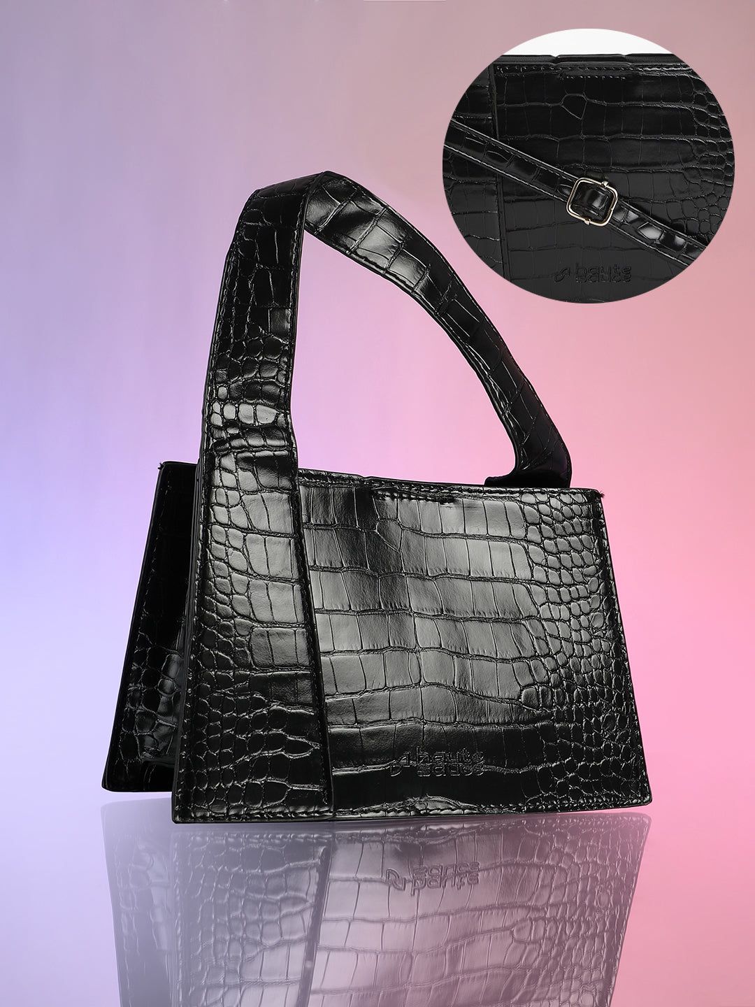 The Frivola Scale Hand Bag - Onyx Black-Sling Bag