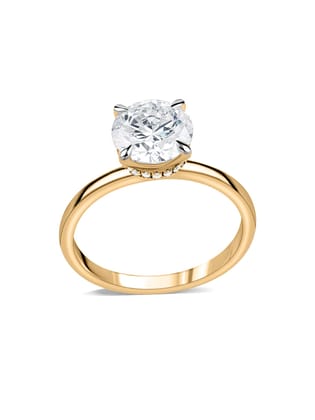 Me Amour 2 Ct Lab Grown Solitaire Diamond Ring-10 / 9K / Yellow Gold