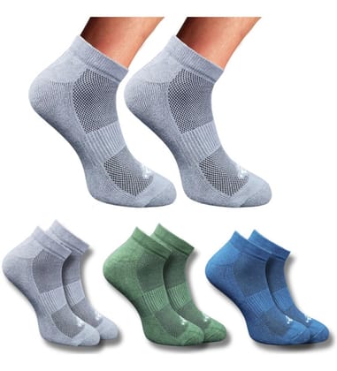 3-Pair Set Unisex Casual Cotton Printed Low Cut Socks (Multicolor)