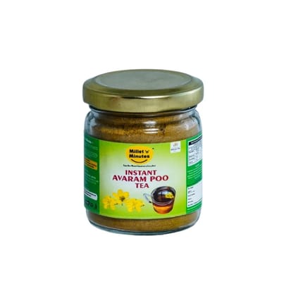 Milletnminutes Instant Avaram Poo Herbal Tea – Cooling Caffeine-Free Blend | Made with Avaram Flowers & Traditional Herbs | 50gm