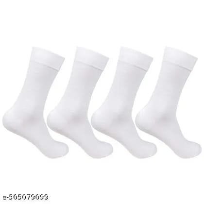 White plain formal Lycra cotton socks/school socks (13-14 year)